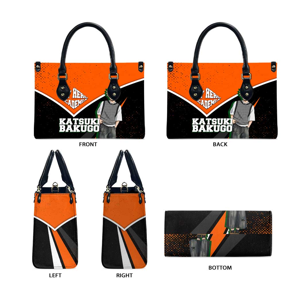 Katsuki Bakugo My Hero Academia Leather Bag Anime Grunge Splatter Graphic Style