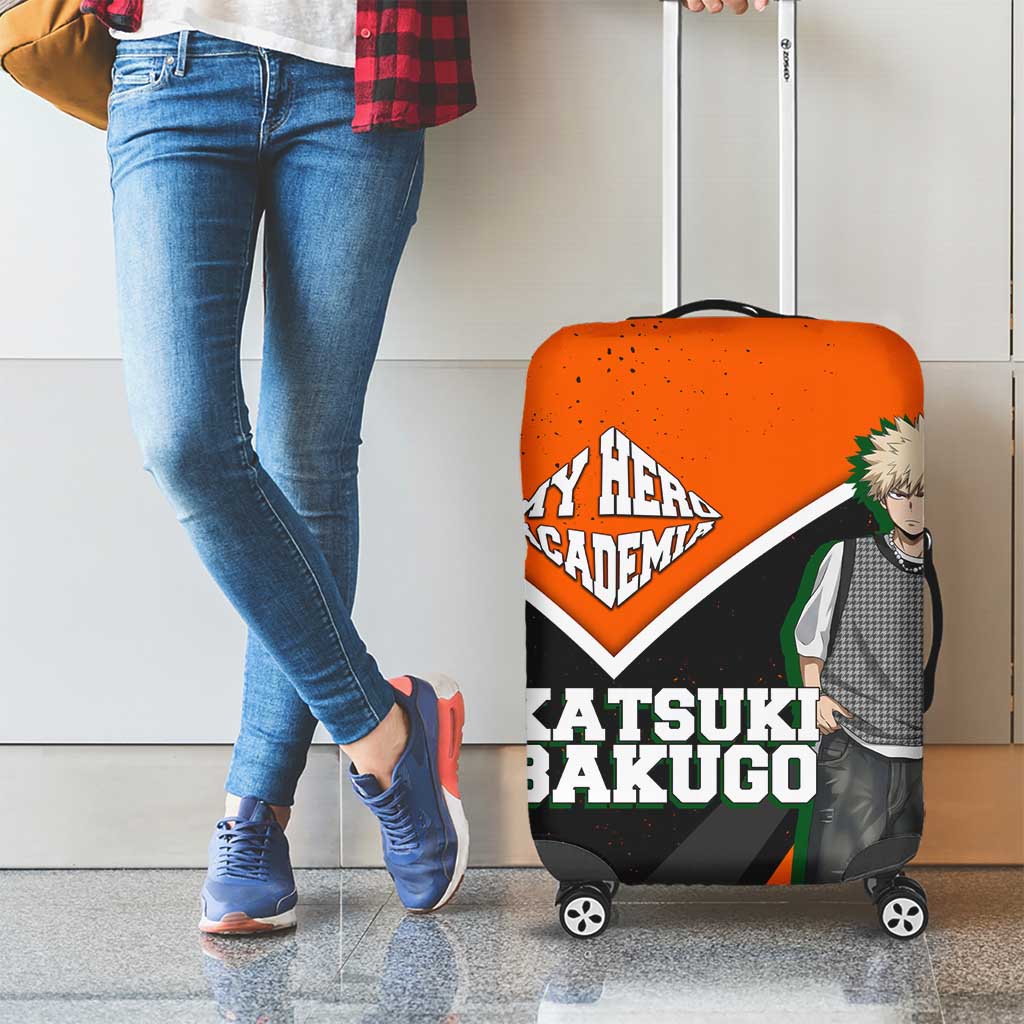Katsuki Bakugo My Hero Academia Luggage Cover Anime Grunge Splatter Graphic Style
