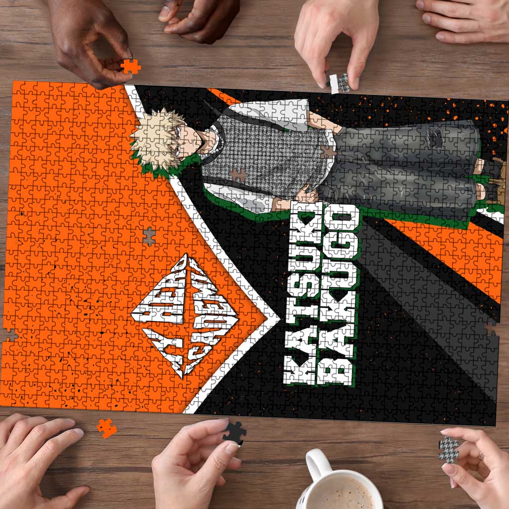 Katsuki Bakugo My Hero Academia Puzzle Anime Grunge Splatter Graphic Style