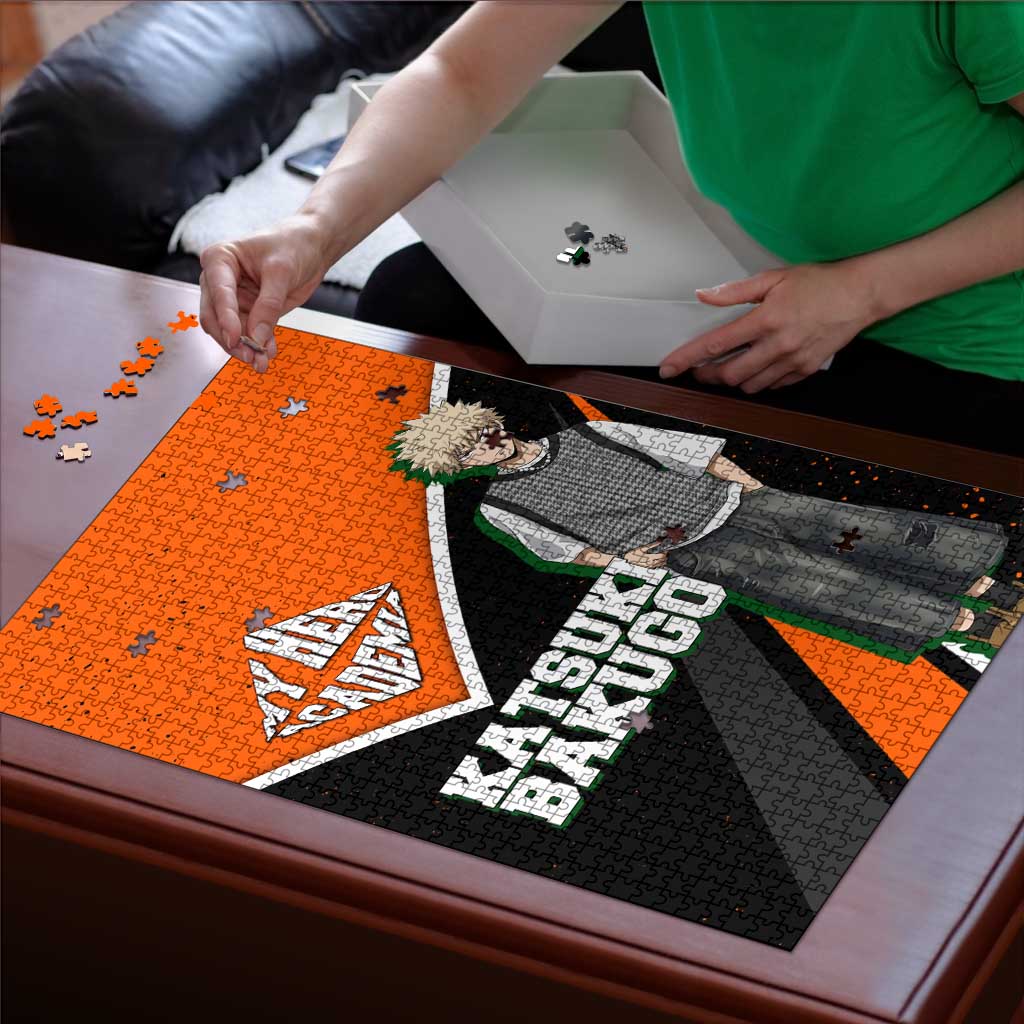 Katsuki Bakugo My Hero Academia Puzzle Anime Grunge Splatter Graphic Style