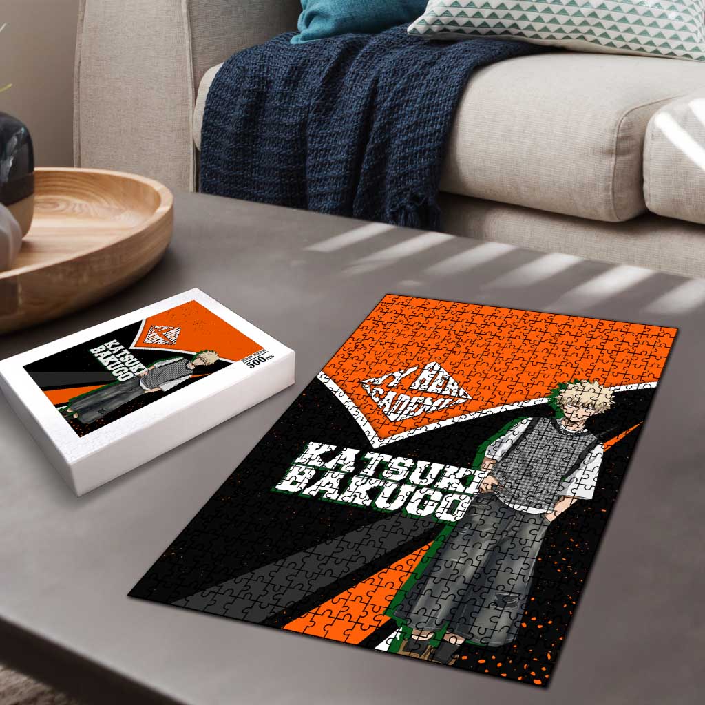 Katsuki Bakugo My Hero Academia Puzzle Anime Grunge Splatter Graphic Style