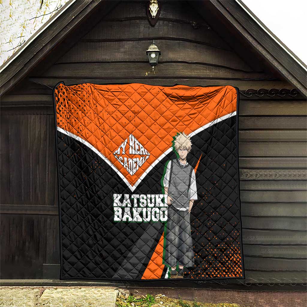 Katsuki Bakugo My Hero Academia Quilt Anime Grunge Splatter Graphic Style