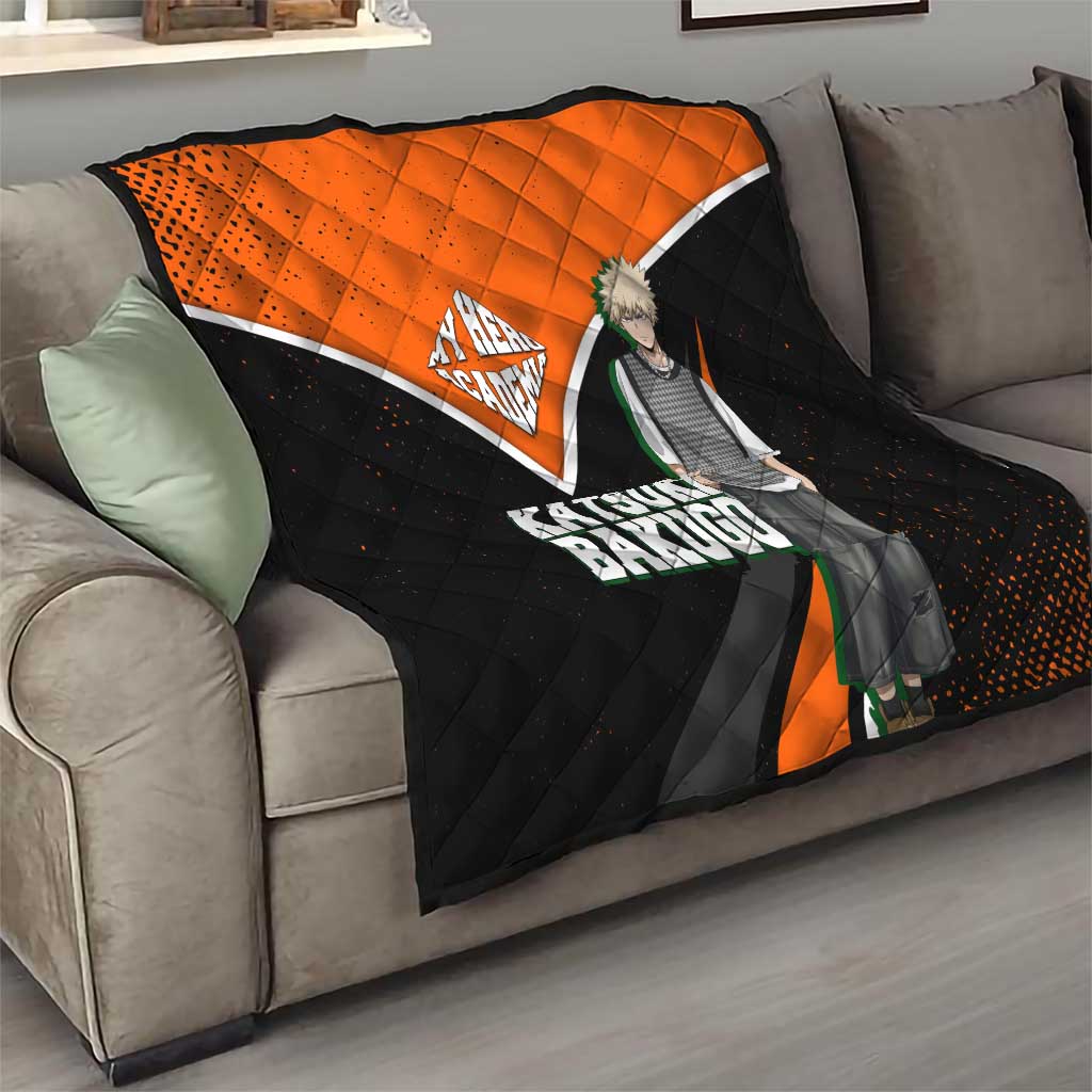 Katsuki Bakugo My Hero Academia Quilt Anime Grunge Splatter Graphic Style