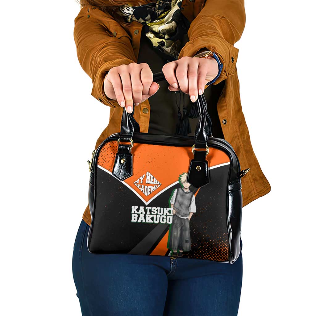 Katsuki Bakugo My Hero Academia Shoulder Handbag Anime Grunge Splatter Graphic Style