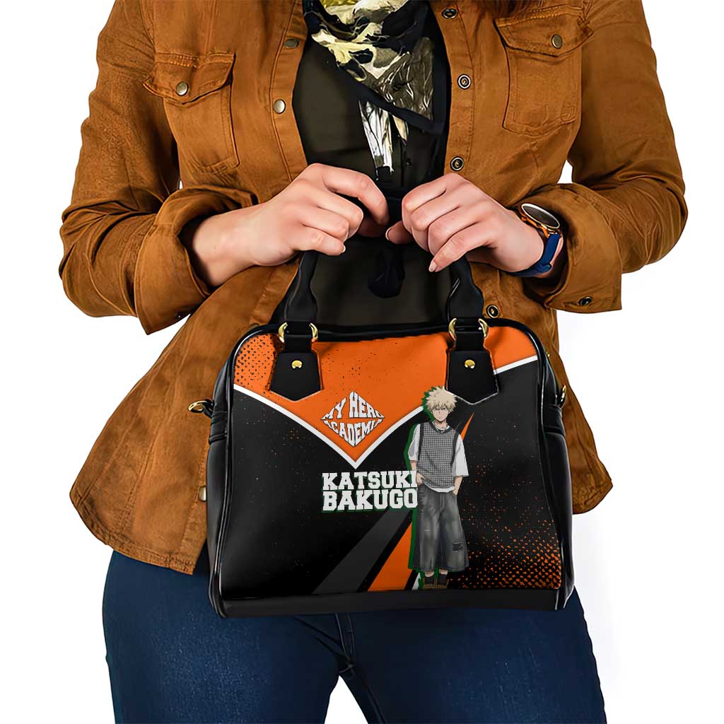Katsuki Bakugo My Hero Academia Shoulder Handbag Anime Grunge Splatter Graphic Style