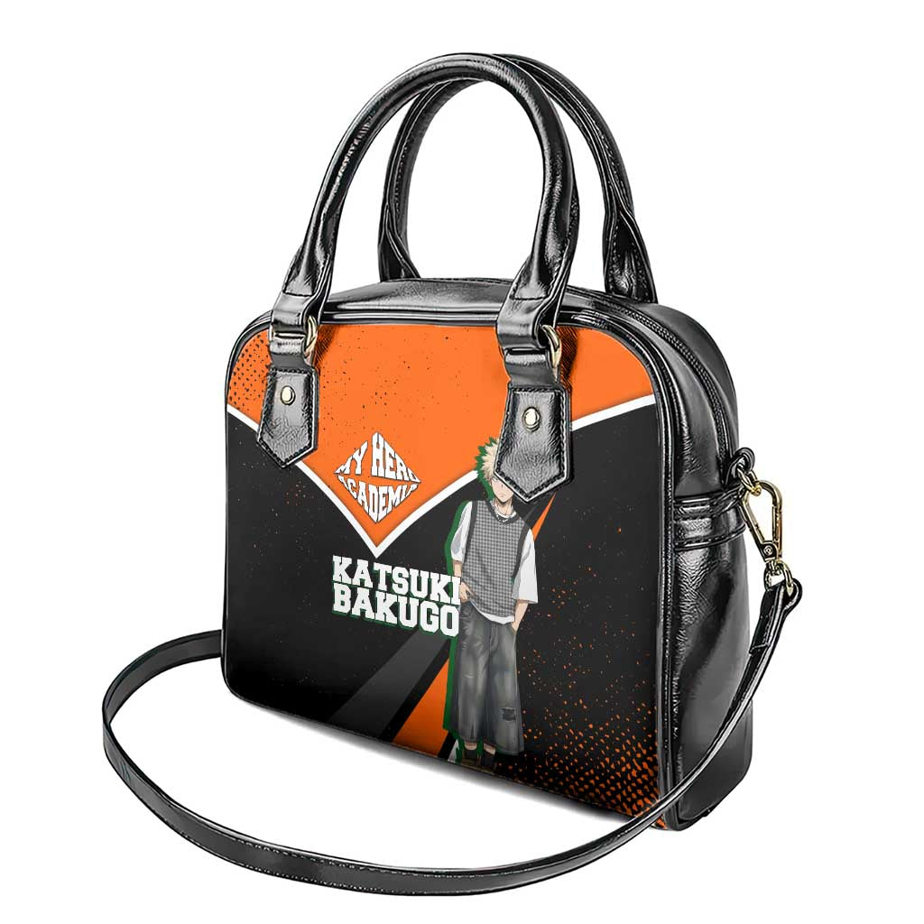 Katsuki Bakugo My Hero Academia Shoulder Handbag Anime Grunge Splatter Graphic Style