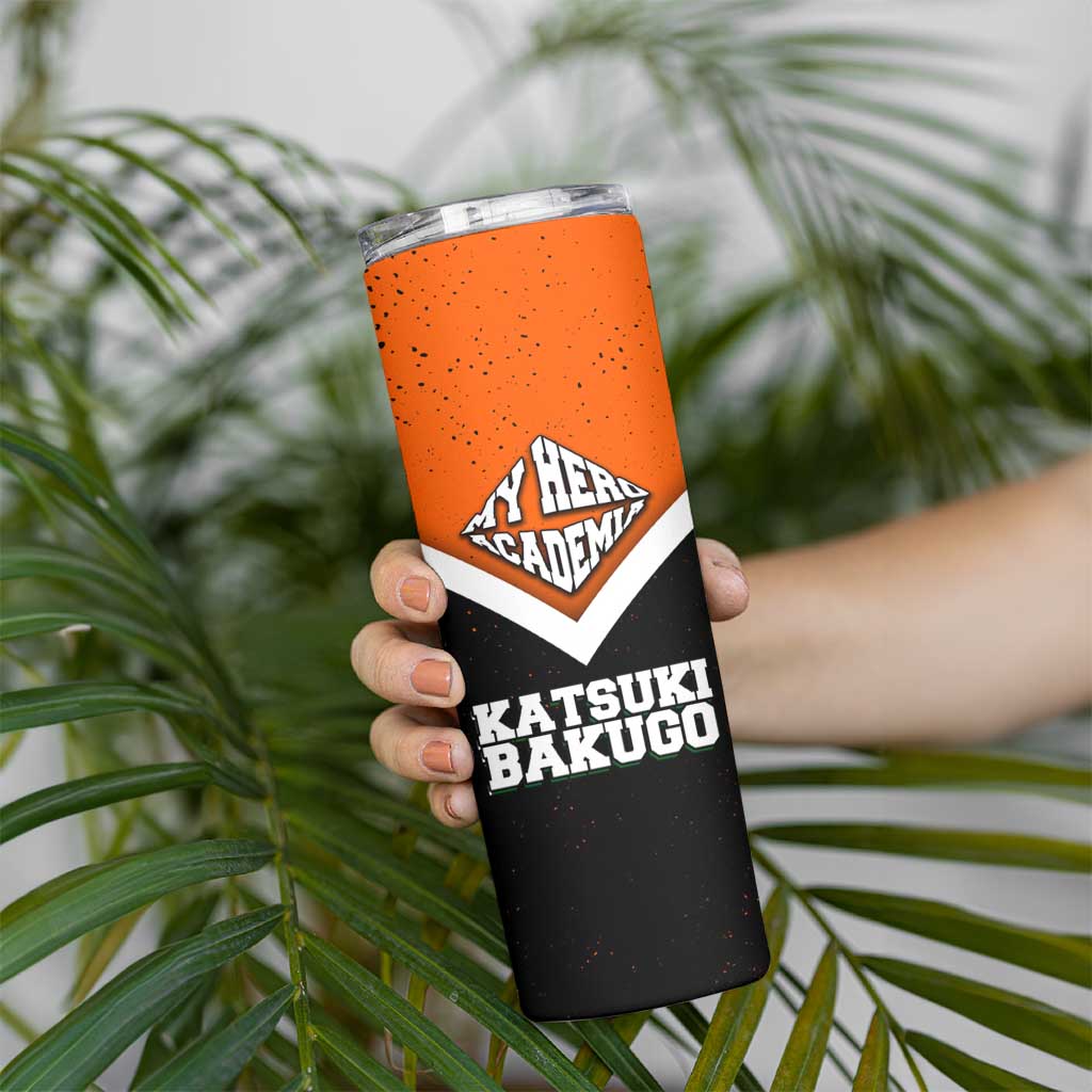 Katsuki Bakugo My Hero Academia Skinny Tumbler Anime Grunge Splatter Graphic Style