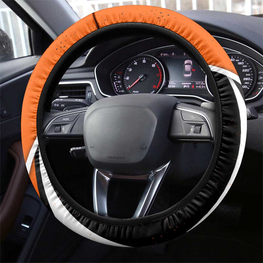Katsuki Bakugo My Hero Academia Steering Wheel Cover Anime Grunge Splatter Graphic Style