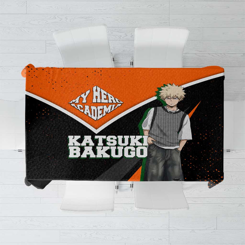 Katsuki Bakugo My Hero Academia Tablecloth Anime Grunge Splatter Graphic Style