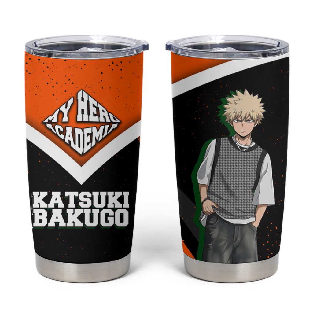 Katsuki Bakugo My Hero Academia Tumbler Cup Anime Grunge Splatter Graphic Style