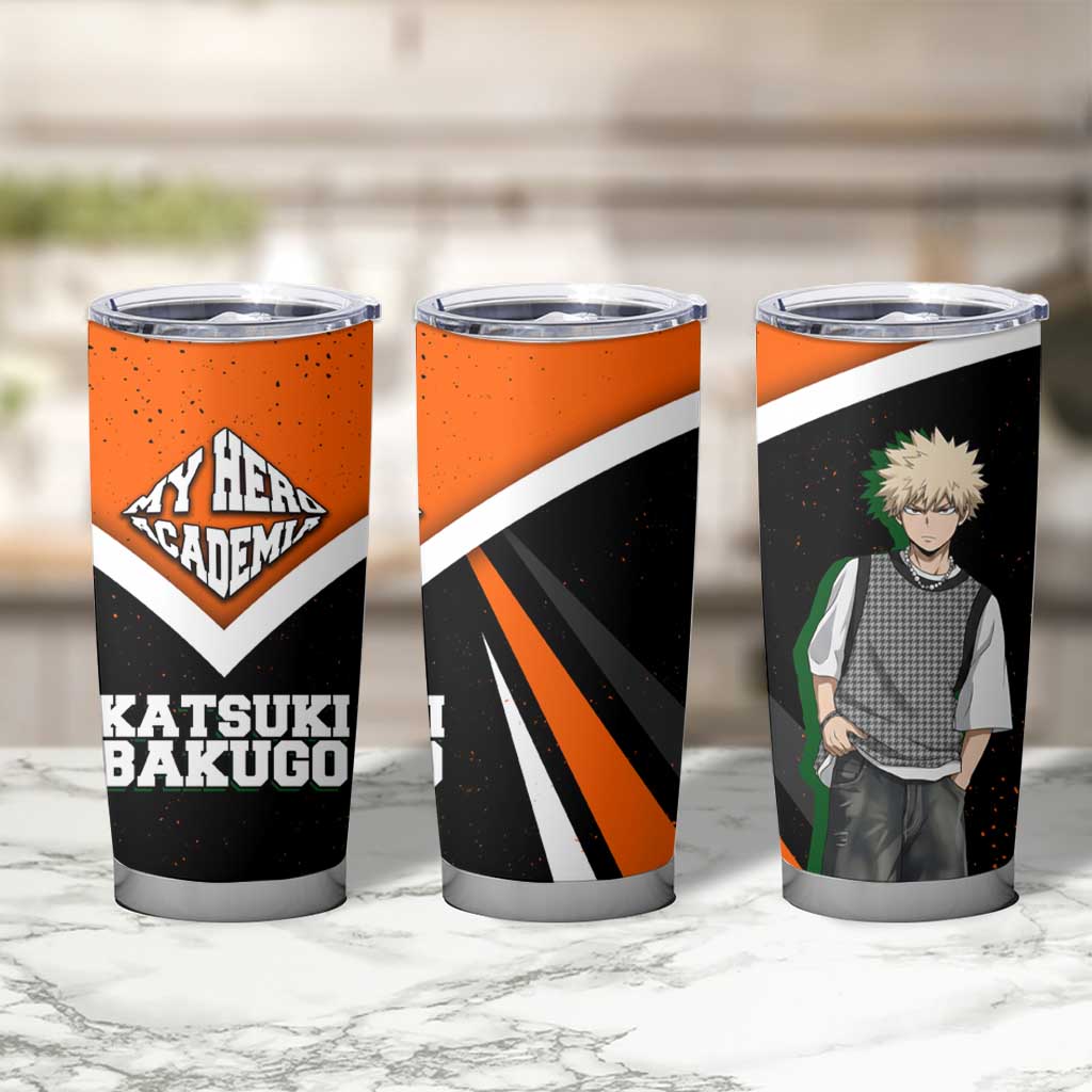 Katsuki Bakugo My Hero Academia Tumbler Cup Anime Grunge Splatter Graphic Style