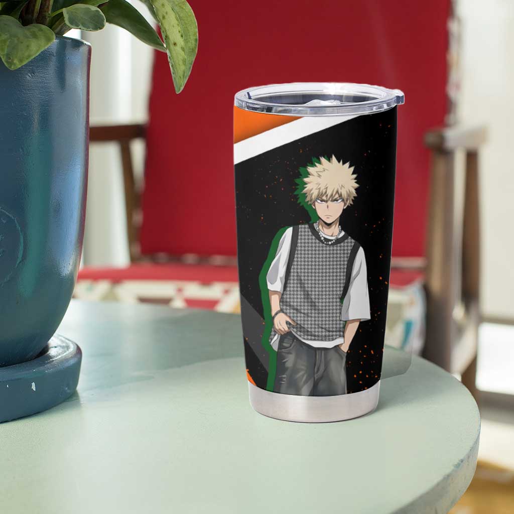 Katsuki Bakugo My Hero Academia Tumbler Cup Anime Grunge Splatter Graphic Style