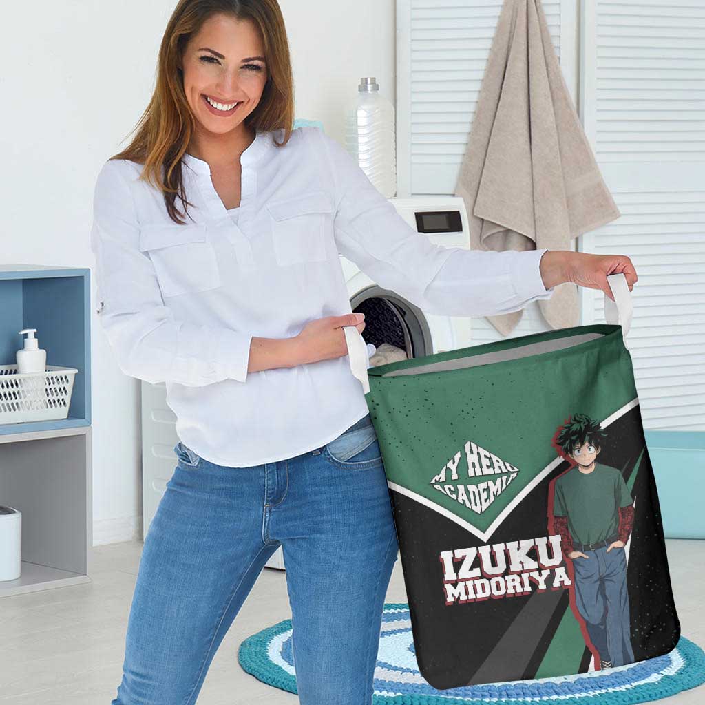 Izuku Midoriya My Hero Academia Laundry Basket Anime Grunge Splatter Graphic Style