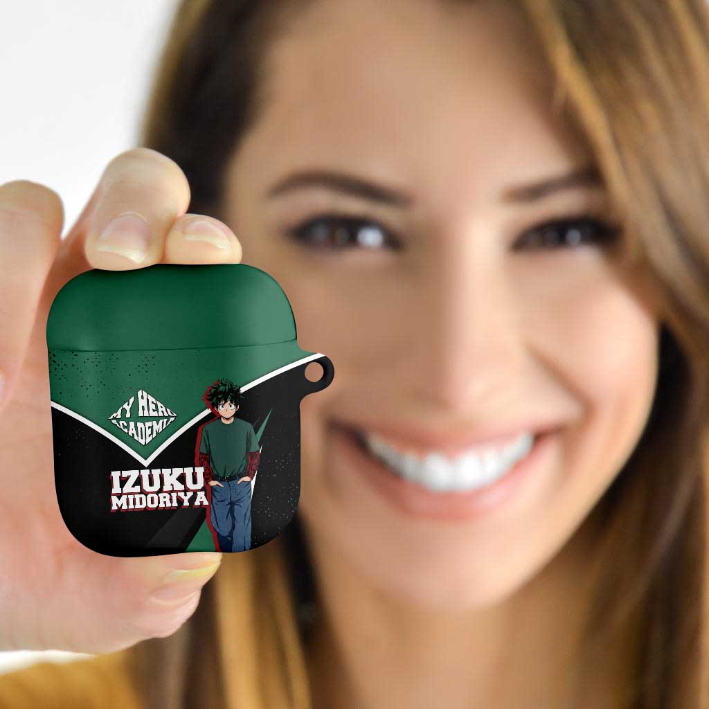 Izuku Midoriya My Hero Academia AirPods Case Anime Grunge Splatter Graphic Style