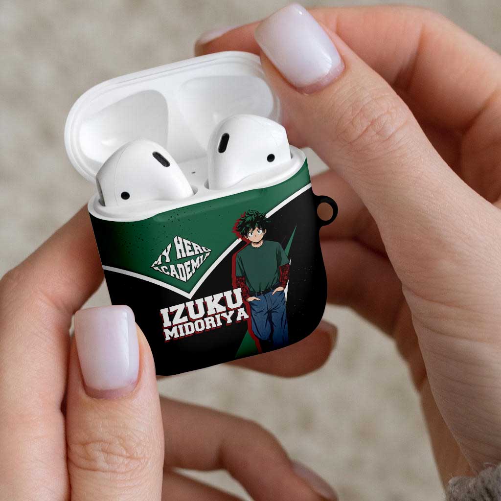 Izuku Midoriya My Hero Academia AirPods Case Anime Grunge Splatter Graphic Style