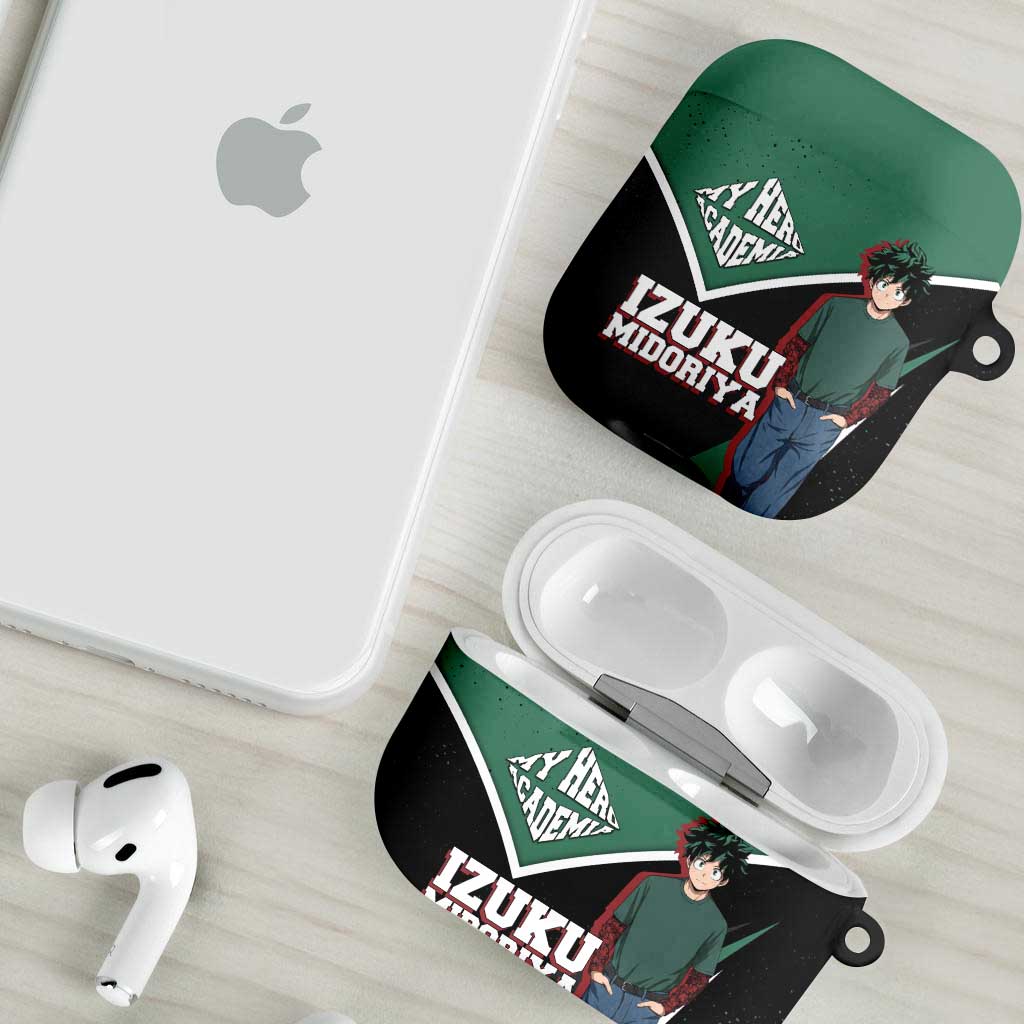 Izuku Midoriya My Hero Academia AirPods Case Anime Grunge Splatter Graphic Style