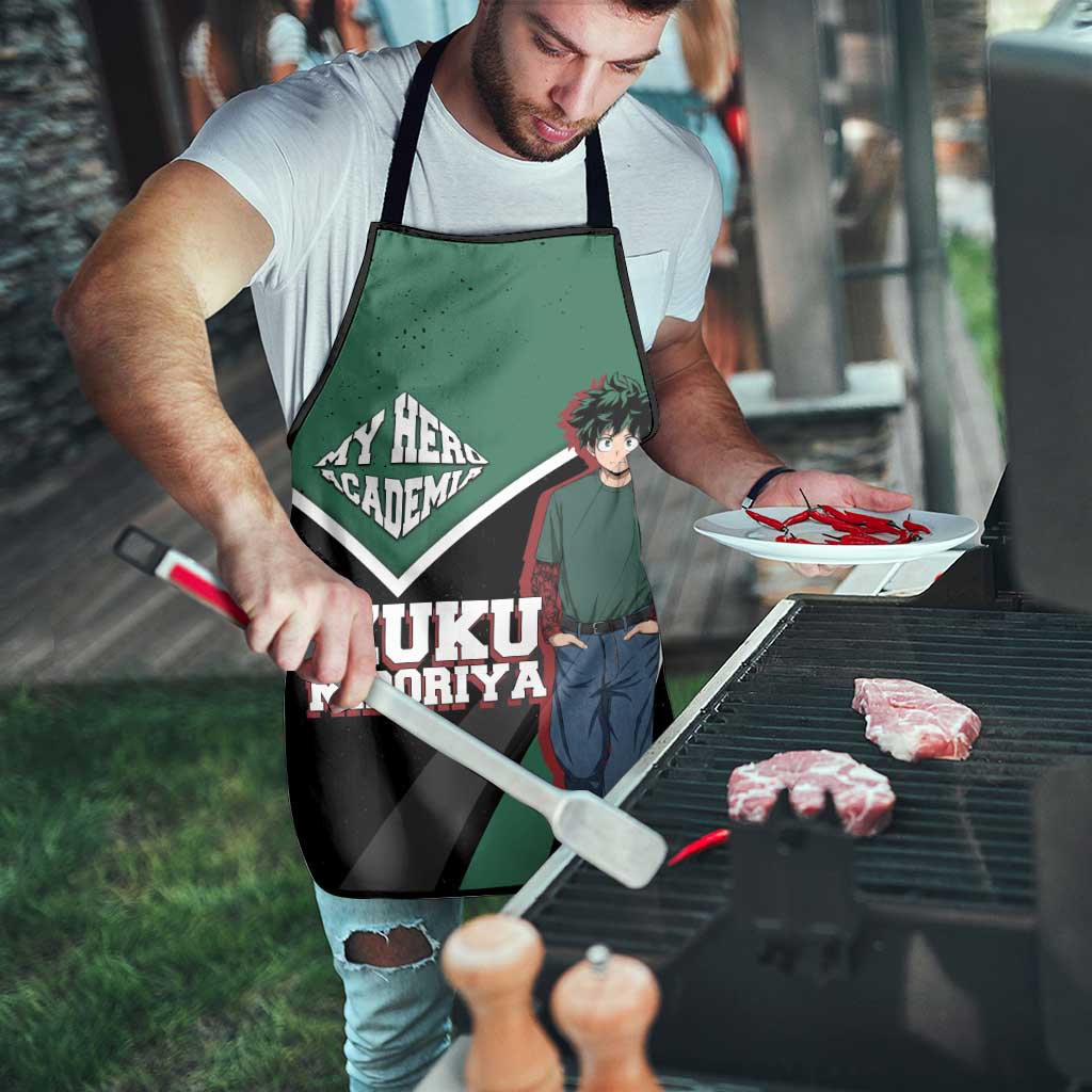 Izuku Midoriya My Hero Academia Apron Anime Grunge Splatter Graphic Style