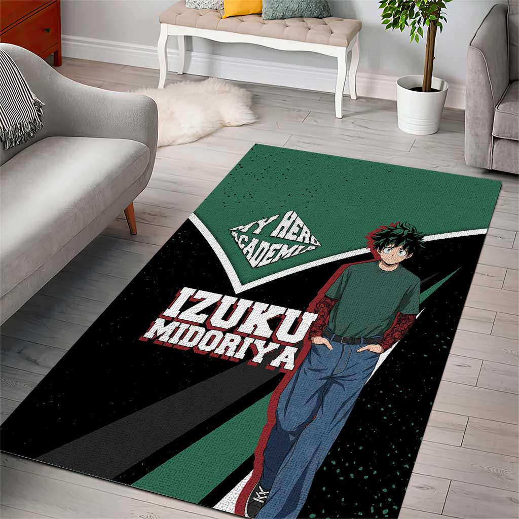 Izuku Midoriya My Hero Academia Area Rug Anime Grunge Splatter Graphic Style