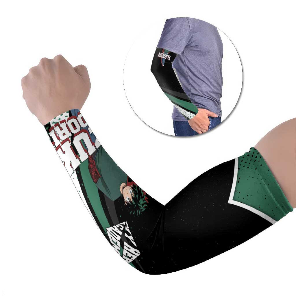 Izuku Midoriya My Hero Academia Arm Sleeves Anime Grunge Splatter Graphic Style