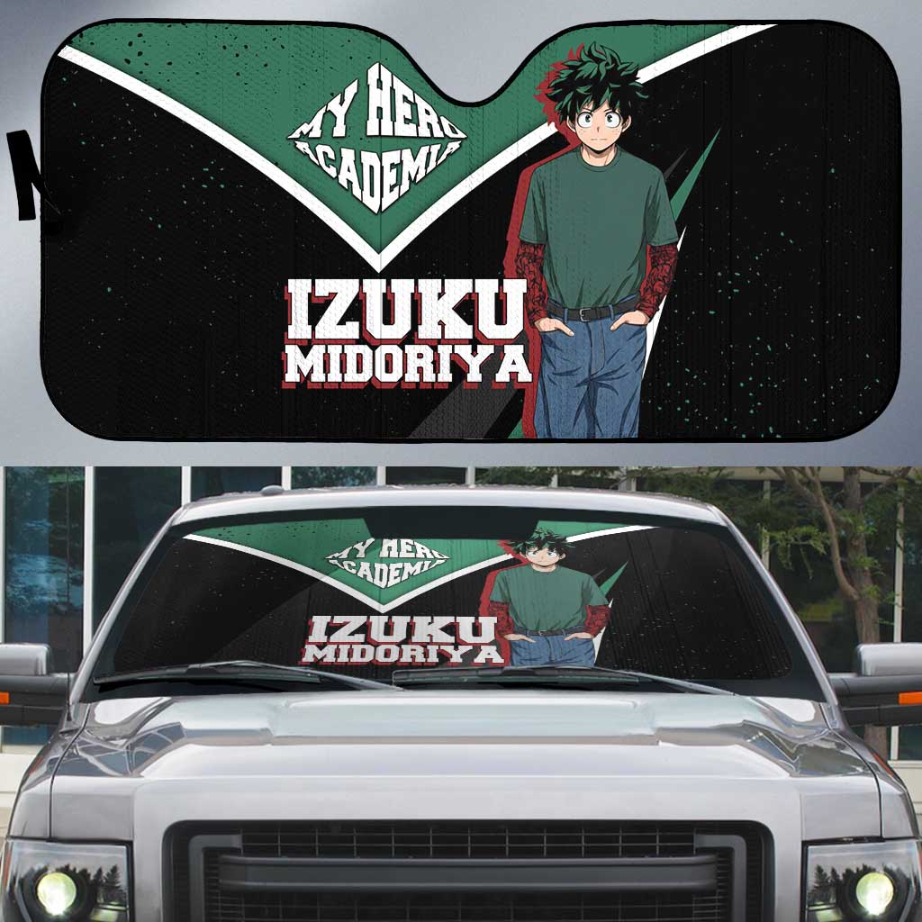 Izuku Midoriya My Hero Academia Auto Sun Shade Anime Grunge Splatter Graphic Style