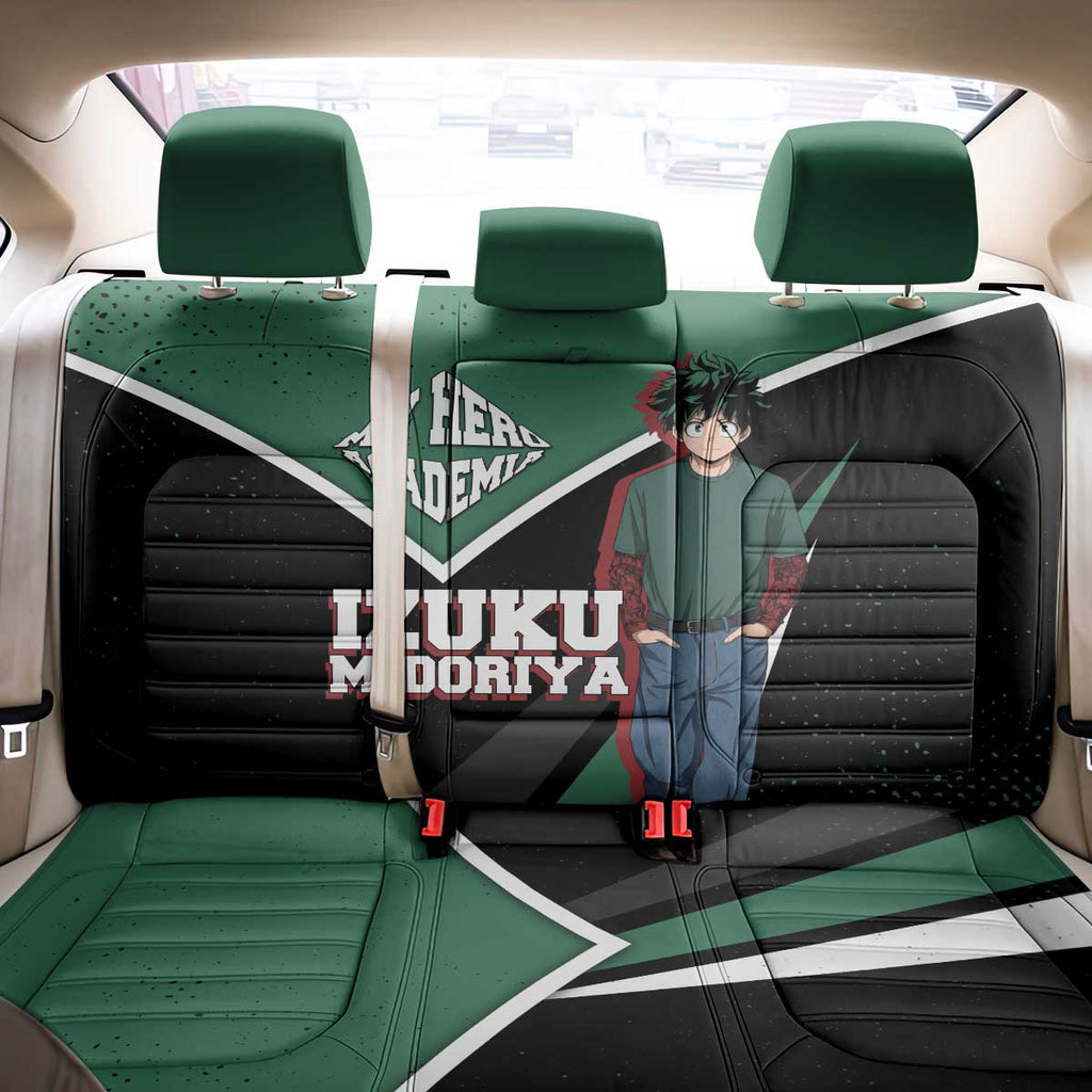 Izuku Midoriya My Hero Academia Back Car Seat Cover Anime Grunge Splatter Graphic Style