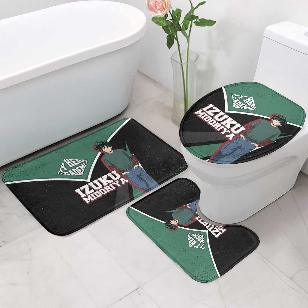 Izuku Midoriya My Hero Academia Bathroom Set Anime Grunge Splatter Graphic Style