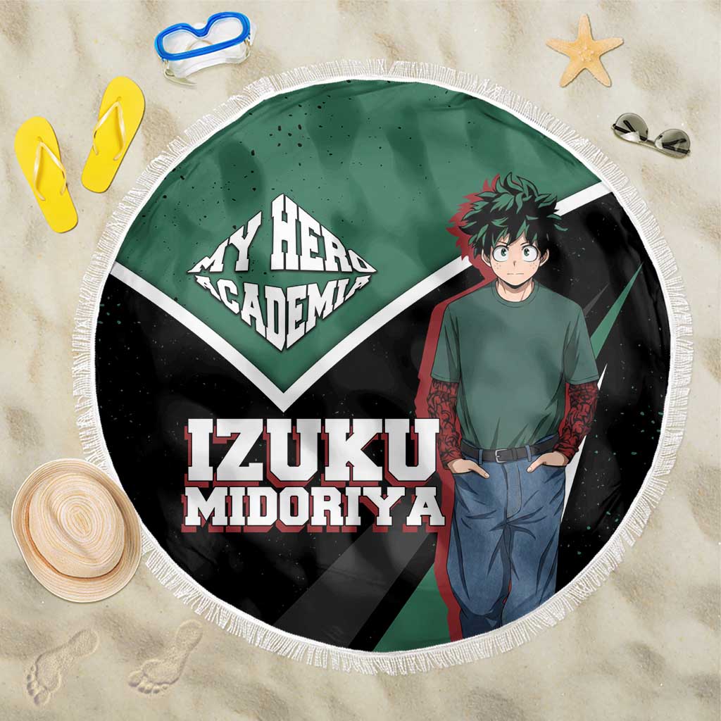 Izuku Midoriya My Hero Academia Beach Blanket Anime Grunge Splatter Graphic Style