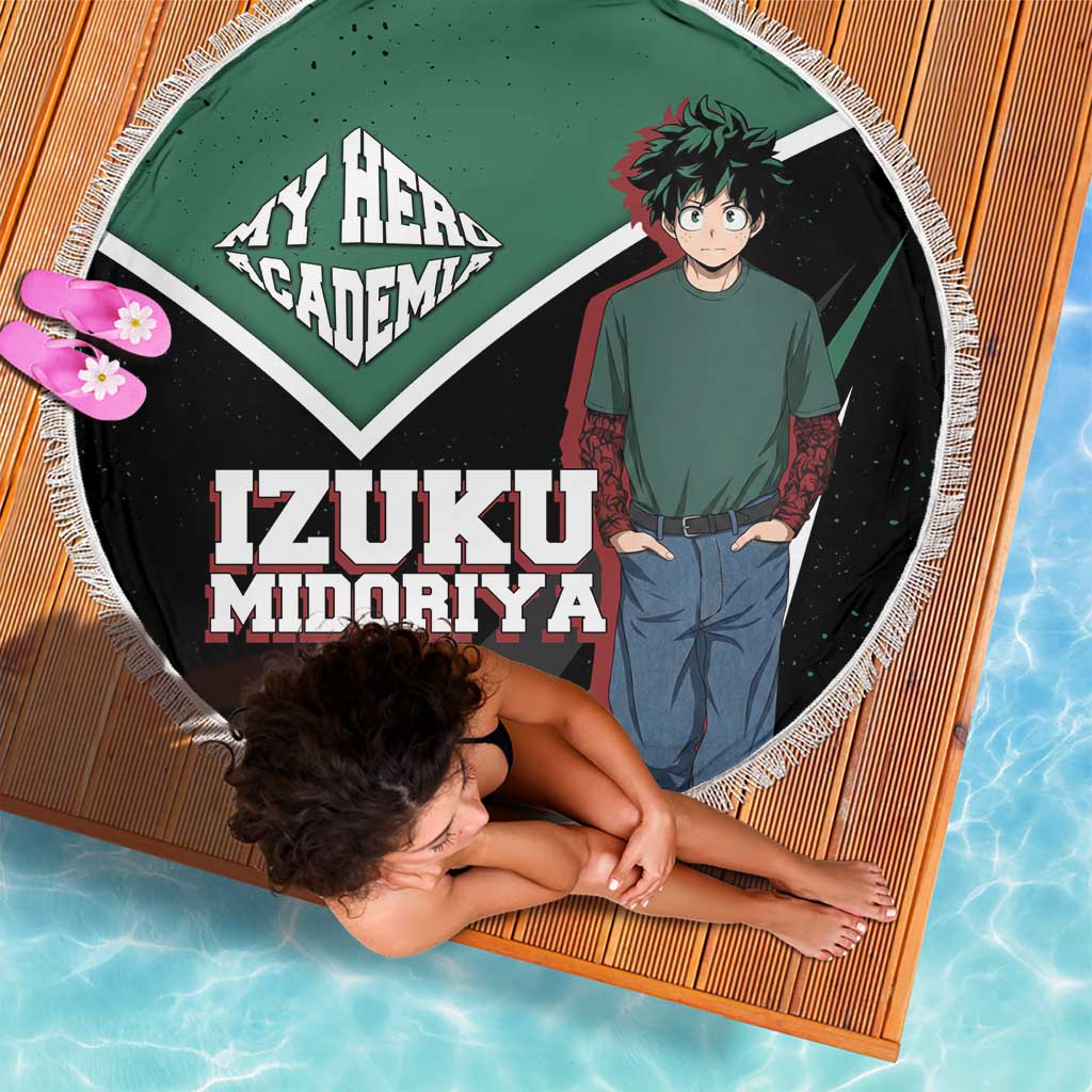 Izuku Midoriya My Hero Academia Beach Blanket Anime Grunge Splatter Graphic Style