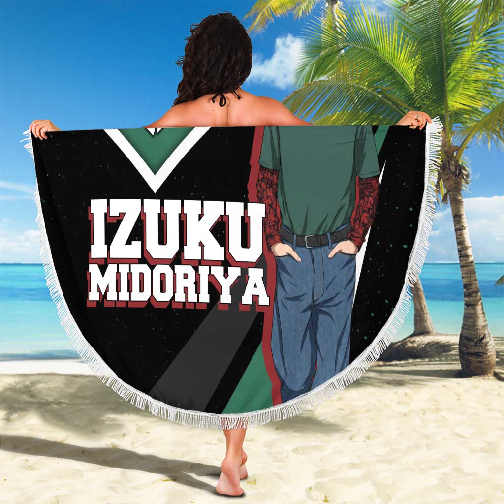 Izuku Midoriya My Hero Academia Beach Blanket Anime Grunge Splatter Graphic Style