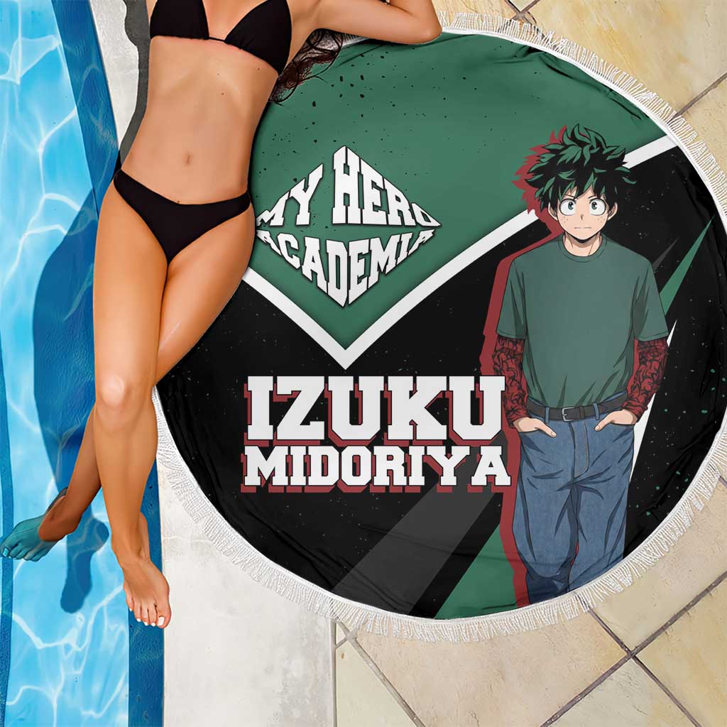 Izuku Midoriya My Hero Academia Beach Blanket Anime Grunge Splatter Graphic Style