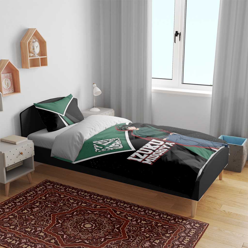 Izuku Midoriya My Hero Academia Bedding Set Anime Grunge Splatter Graphic Style