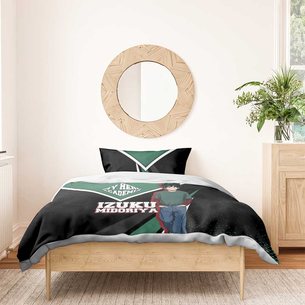 Izuku Midoriya My Hero Academia Bedding Set Anime Grunge Splatter Graphic Style