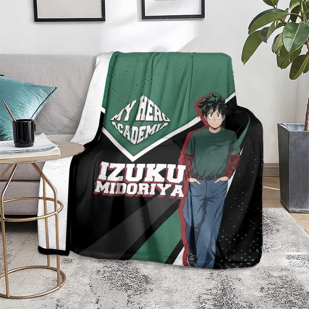 Izuku Midoriya My Hero Academia Blanket Anime Grunge Splatter Graphic Style