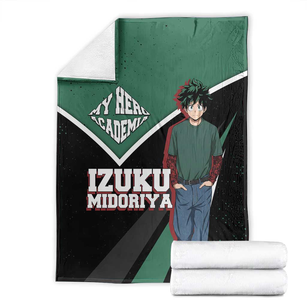 Izuku Midoriya My Hero Academia Blanket Anime Grunge Splatter Graphic Style