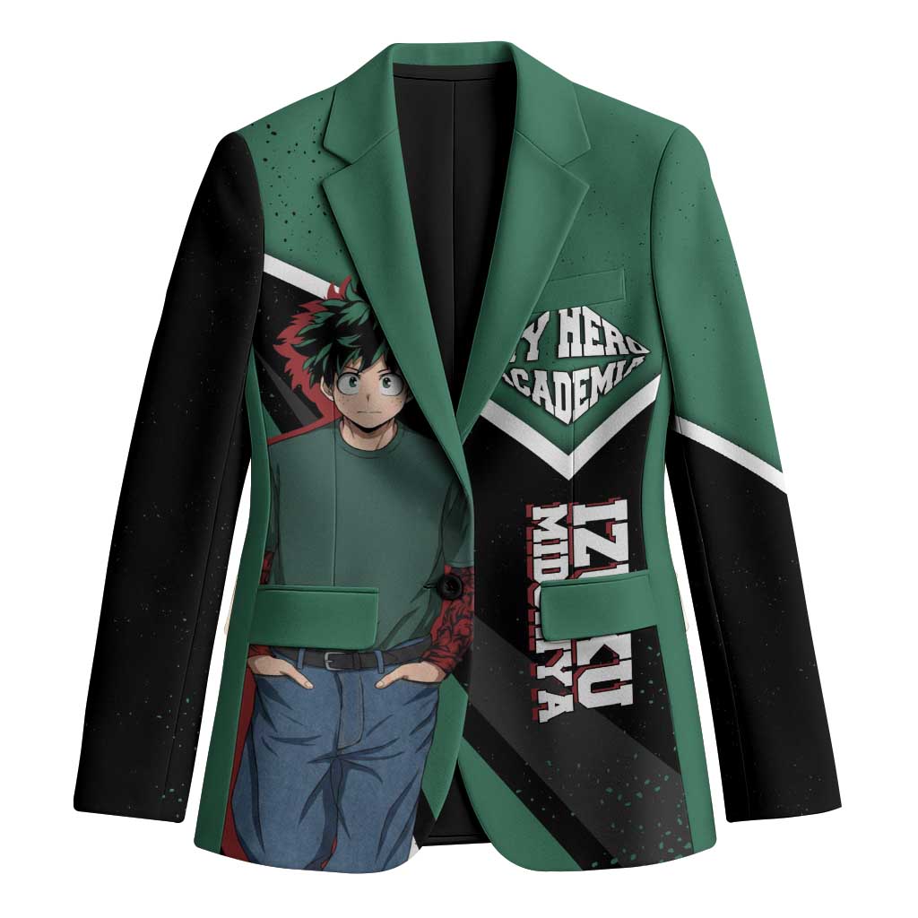 Izuku Midoriya My Hero Academia Blazer Anime Grunge Splatter Graphic Style
