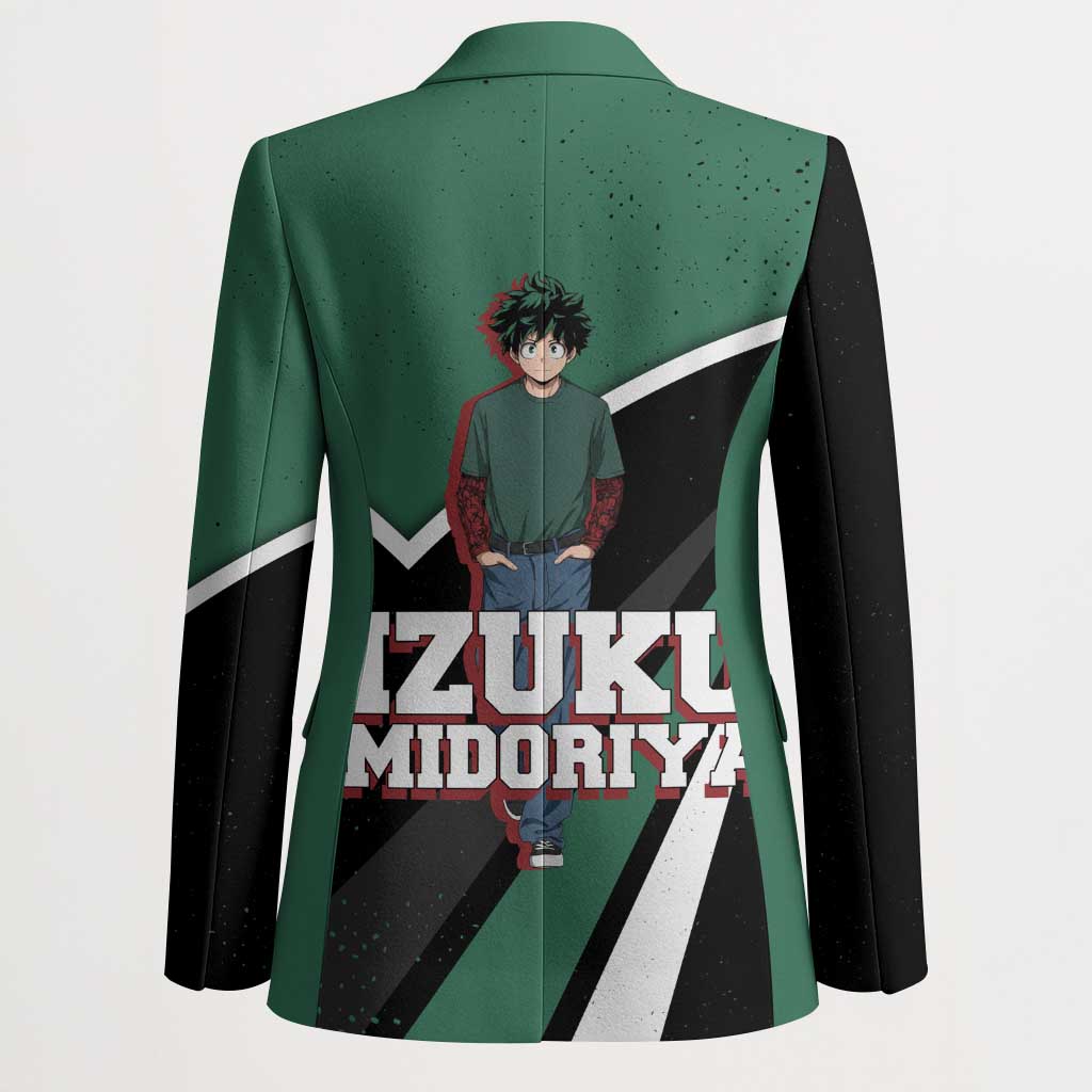 Izuku Midoriya My Hero Academia Blazer Anime Grunge Splatter Graphic Style