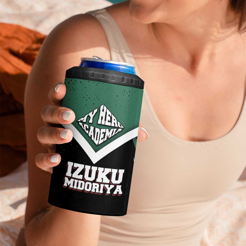 Izuku Midoriya My Hero Academia 4 in 1 Can Cooler Tumbler Anime Grunge Splatter Graphic Style
