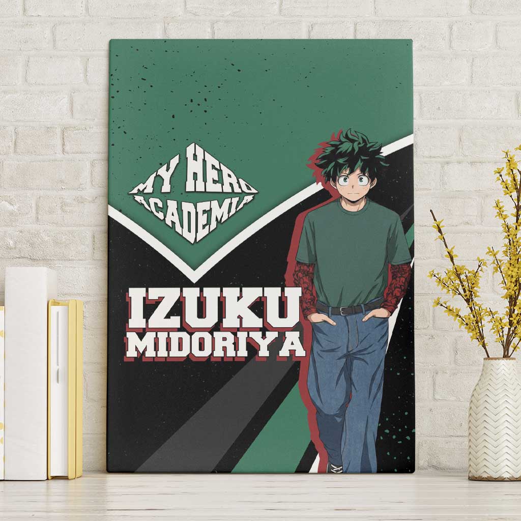 Izuku Midoriya My Hero Academia Canvas Wall Art Anime Grunge Splatter Graphic Style