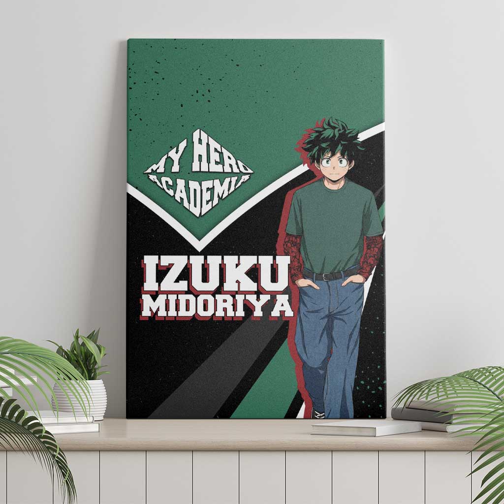 Izuku Midoriya My Hero Academia Canvas Wall Art Anime Grunge Splatter Graphic Style