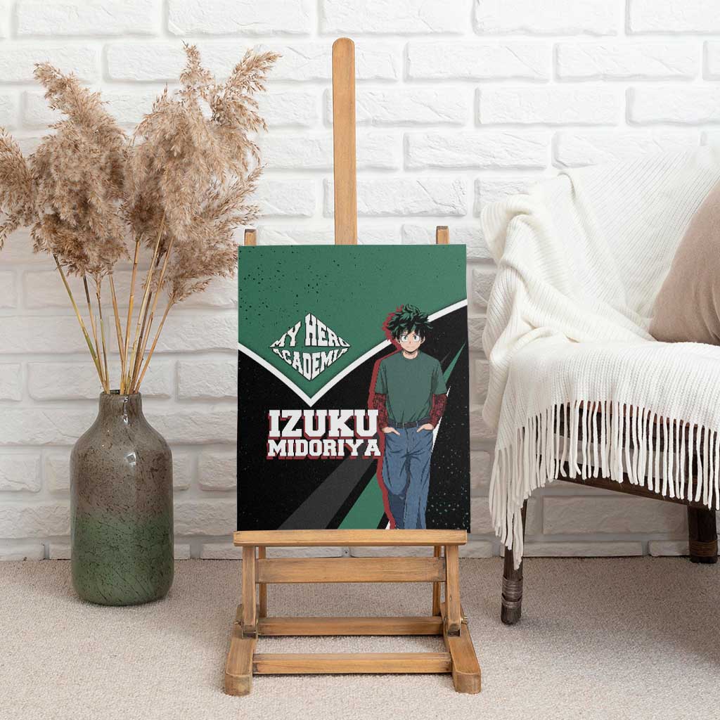 Izuku Midoriya My Hero Academia Canvas Wall Art Anime Grunge Splatter Graphic Style