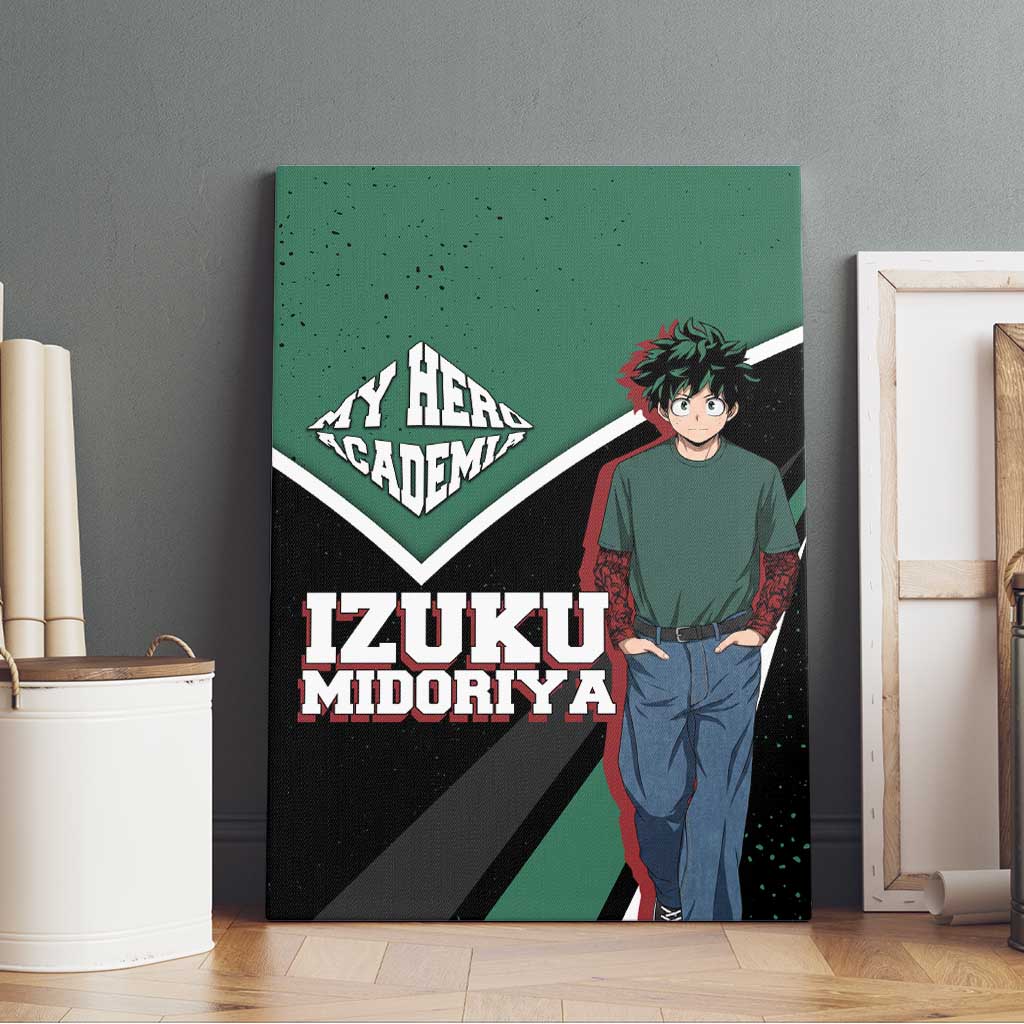 Izuku Midoriya My Hero Academia Canvas Wall Art Anime Grunge Splatter Graphic Style