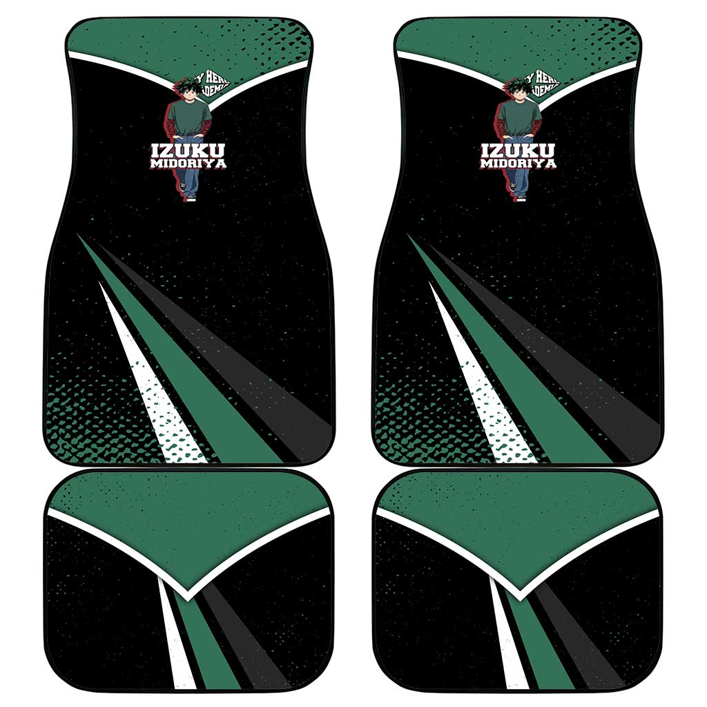 Izuku Midoriya My Hero Academia Car Mats Anime Grunge Splatter Graphic Style