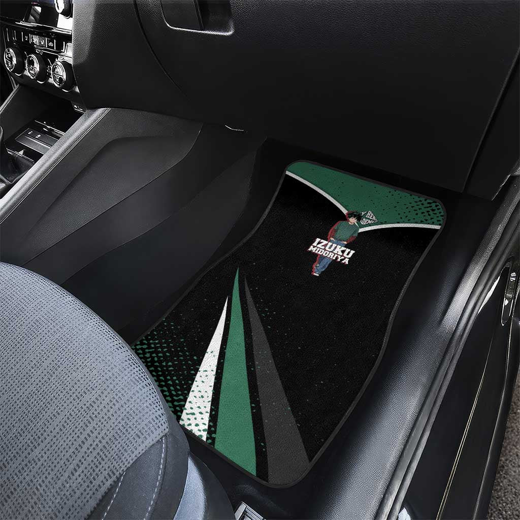 Izuku Midoriya My Hero Academia Car Mats Anime Grunge Splatter Graphic Style