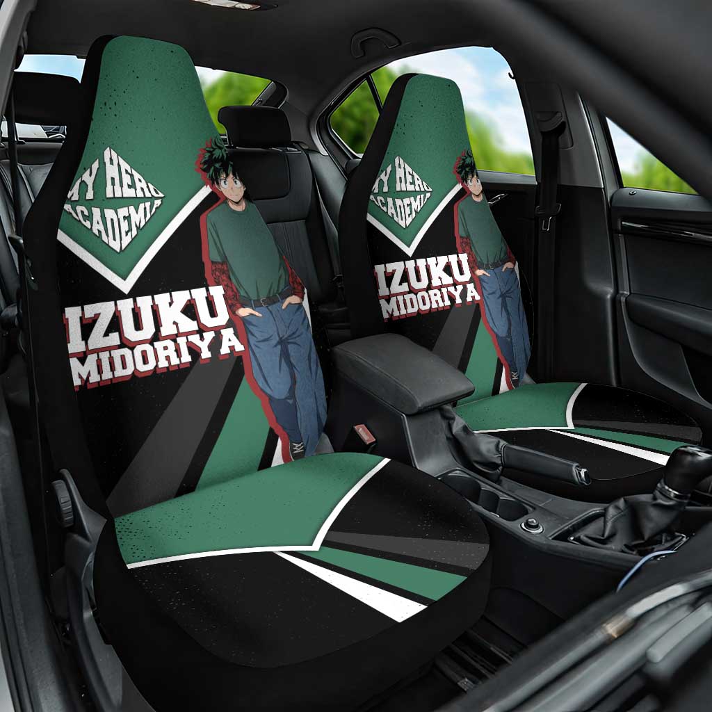 Izuku Midoriya My Hero Academia Car Seat Cover Anime Grunge Splatter Graphic Style