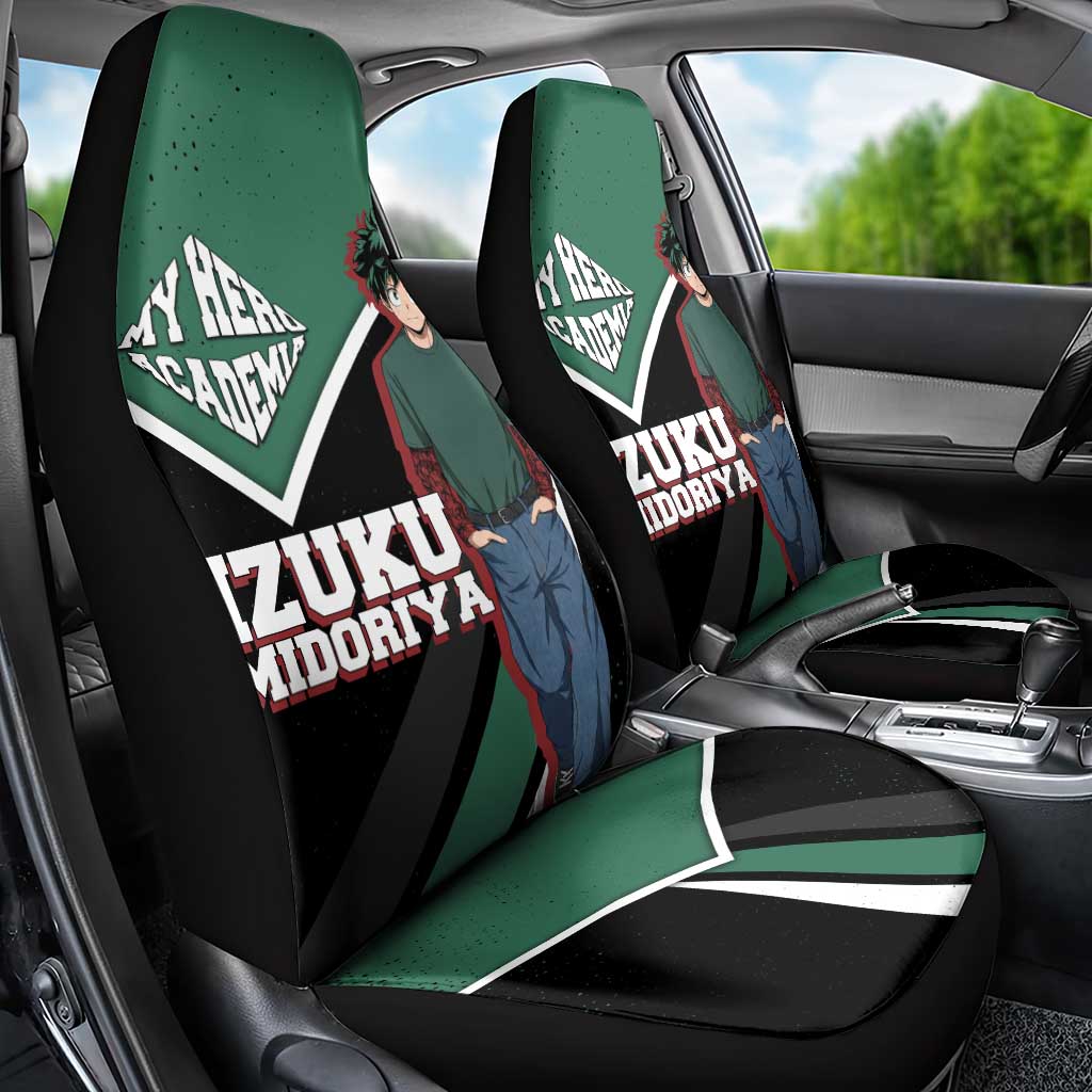 Izuku Midoriya My Hero Academia Car Seat Cover Anime Grunge Splatter Graphic Style