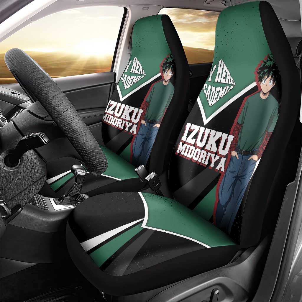 Izuku Midoriya My Hero Academia Car Seat Cover Anime Grunge Splatter Graphic Style