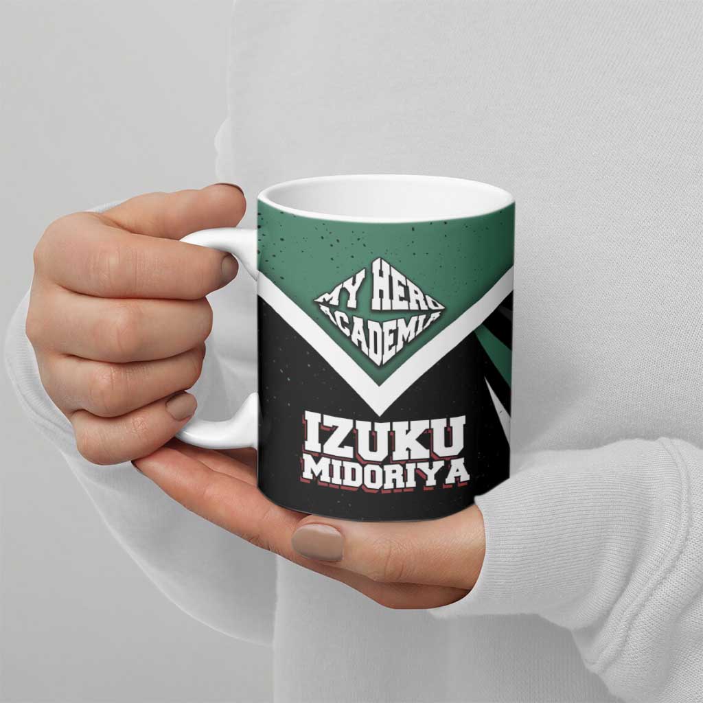 Izuku Midoriya My Hero Academia Ceramic Mug Anime Grunge Splatter Graphic Style