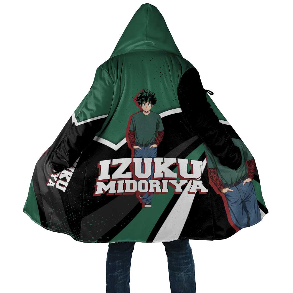 Izuku Midoriya My Hero Academia Cloak Anime Grunge Splatter Graphic Style