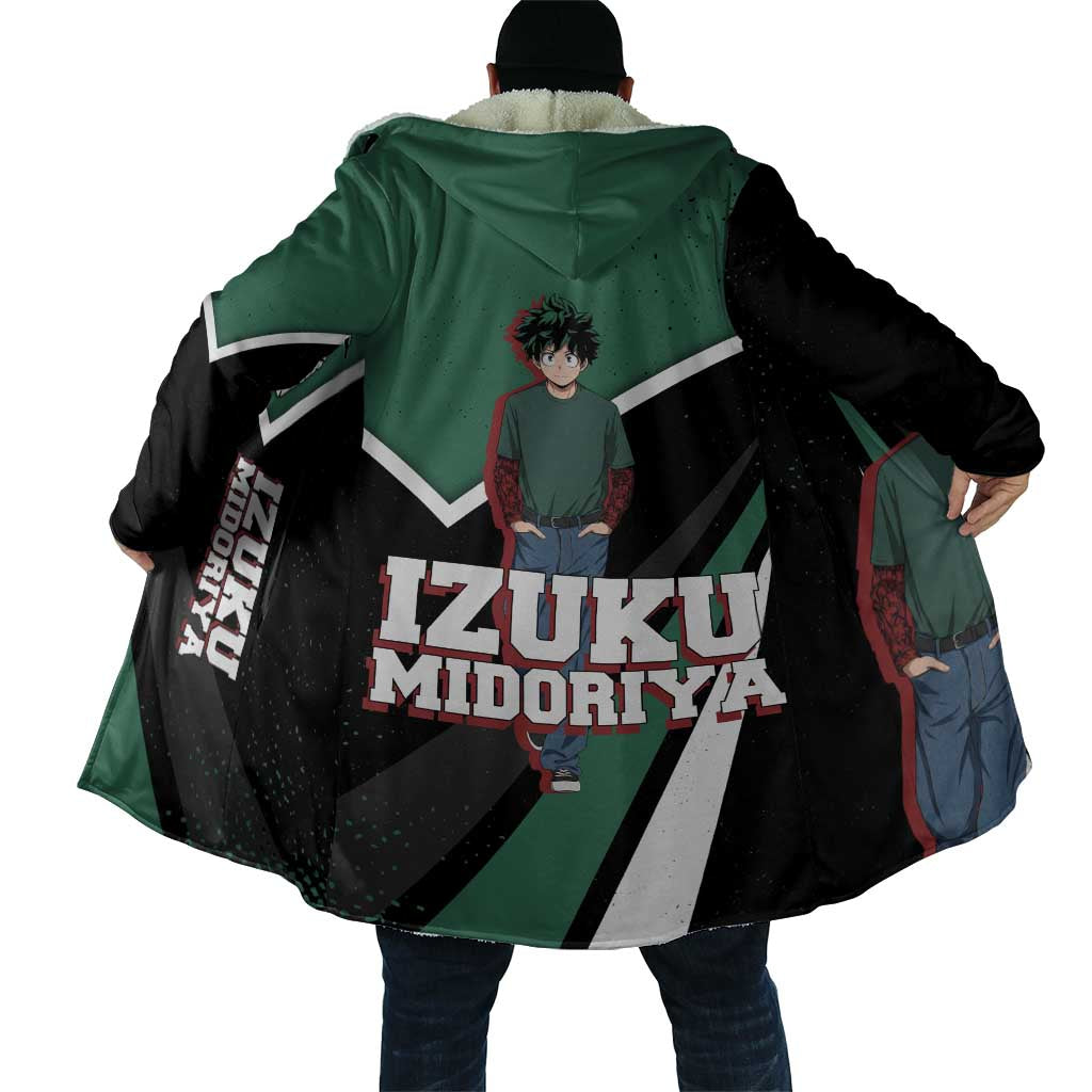 Izuku Midoriya My Hero Academia Cloak Anime Grunge Splatter Graphic Style
