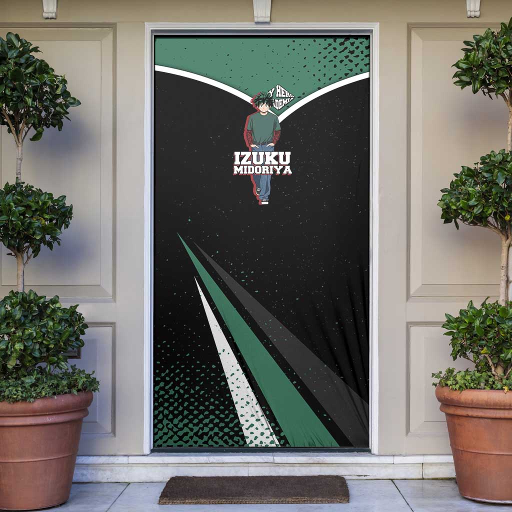 Izuku Midoriya My Hero Academia Door Cover Anime Grunge Splatter Graphic Style